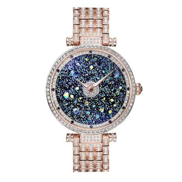 PB Women Watches Starry Sky Dial Rhinestone Watch Women Silver Crystal Chain Strap Waterproof Quartz Luxury Brand Reloj Mujer