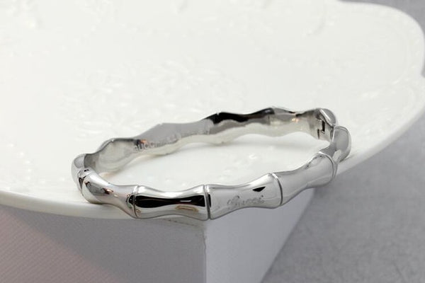 High Quality Stainless Steel Gold Bamboo Bracelets & Bangles for Women Titanium Rose Gold Fashion Jewelry Girl Friend Gifts