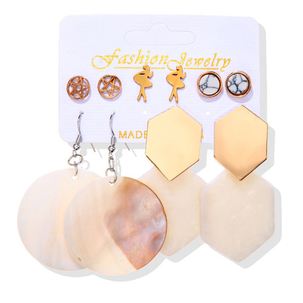 Women's Earrings Set Tassel Pearl Earrings For Women Bohemian Fashion Jewelry 2020 Geometric kolczyki Hoop Earings