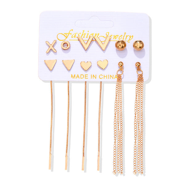 Women's Earrings Set Tassel Pearl Earrings For Women Bohemian Fashion Jewelry 2020 Geometric kolczyki Hoop Earings
