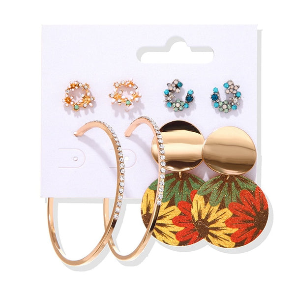 Women's Earrings Set Tassel Pearl Earrings For Women Bohemian Fashion Jewelry 2020 Geometric kolczyki Hoop Earings