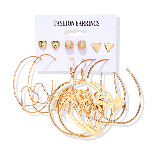 Women's Earrings Set Tassel Pearl Earrings For Women Bohemian Fashion Jewelry 2020 Geometric kolczyki Hoop Earings