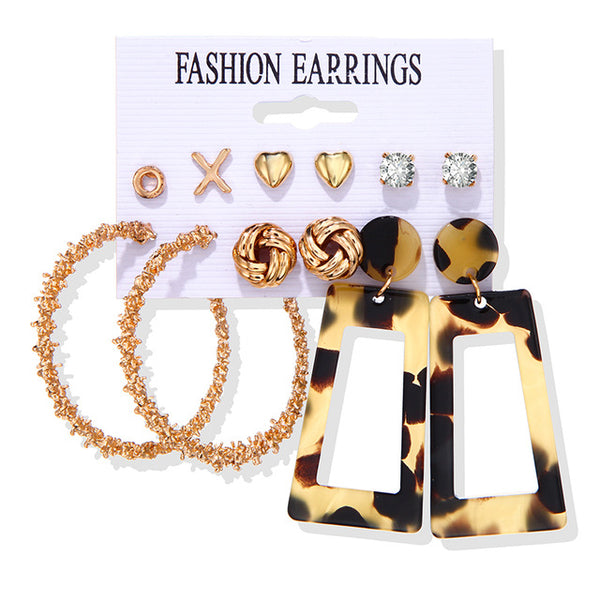 Women's Earrings Set Tassel Pearl Earrings For Women Bohemian Fashion Jewelry 2020 Geometric kolczyki Hoop Earings