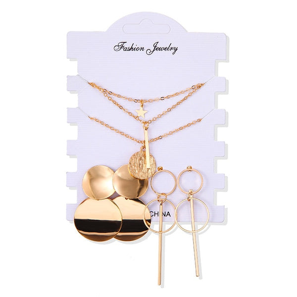 Women's Earrings Set Tassel Pearl Earrings For Women Bohemian Fashion Jewelry 2020 Geometric kolczyki Hoop Earings