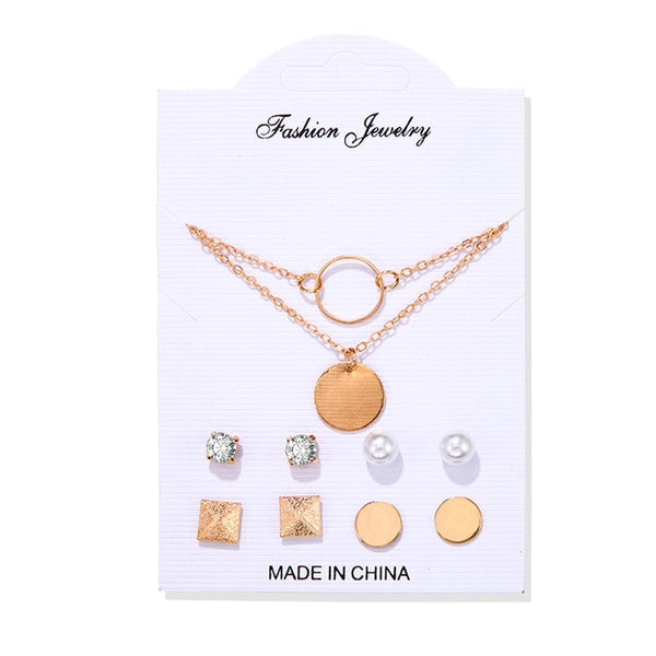 Women's Earrings Set Tassel Pearl Earrings For Women Bohemian Fashion Jewelry 2020 Geometric kolczyki Hoop Earings