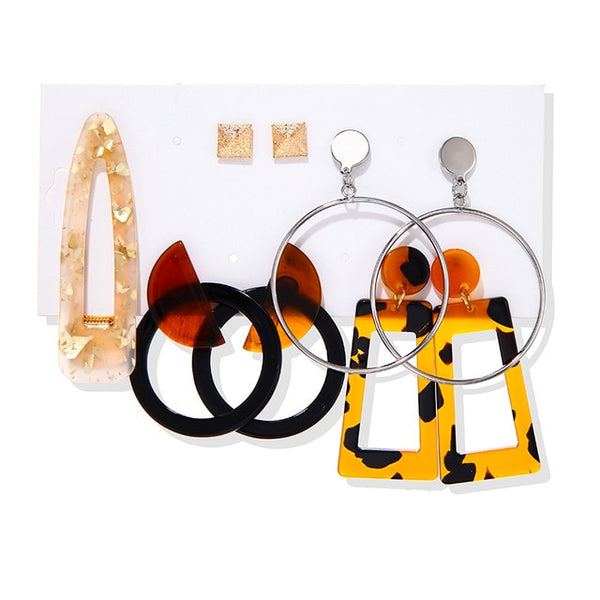 Women's Earrings Set Tassel Pearl Earrings For Women Bohemian Fashion Jewelry 2020 Geometric kolczyki Hoop Earings