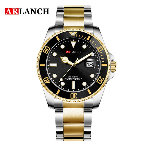 2020 Rolexable Top Brand Luxury Golden Watch Men Sports Waterproof Date Stainless Steel Wristwatches For Man Relogio Masculino