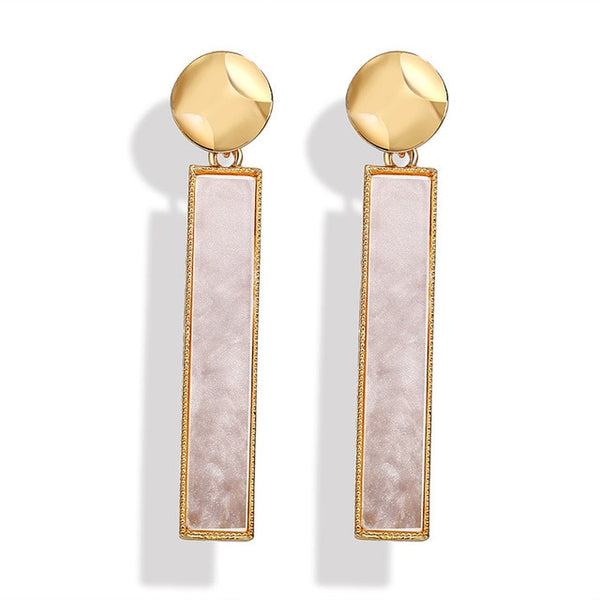 17KM New Vintage Earrings 2020 Geometric Shell Earrings For Women Girl BOHO Resin Drop Earrings Brincos Fashion Tortoise Jewelry