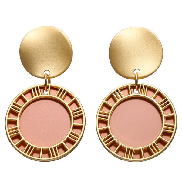 17KM New Vintage Earrings 2020 Geometric Shell Earrings For Women Girl BOHO Resin Drop Earrings Brincos Fashion Tortoise Jewelry