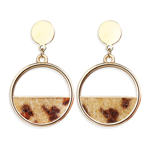 17KM New Vintage Earrings 2020 Geometric Shell Earrings For Women Girl BOHO Resin Drop Earrings Brincos Fashion Tortoise Jewelry