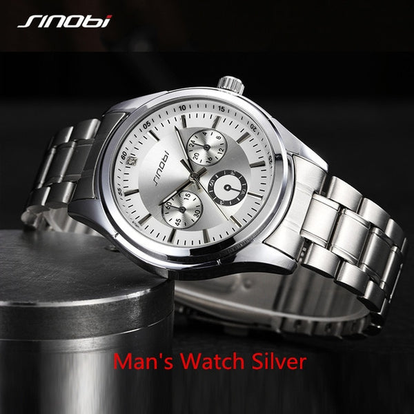 SINOBI Women Watch Elegant Brand Famous Luxury Silver Quartz Watches Ladies Steel Antique Geneva Wristwatches Relogio 2019 Gift