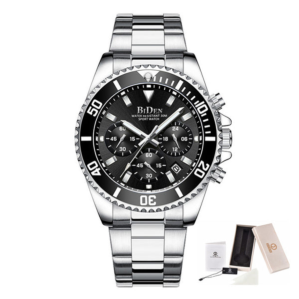 Fashion Rolexable Mens Watches Top Brand Luxury Waterproof Clock Stainless Steel Man Quartz Watch Sports Chronograph Wristwatch