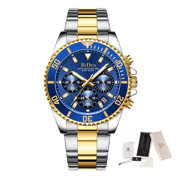 Fashion Rolexable Mens Watches Top Brand Luxury Waterproof Clock Stainless Steel Man Quartz Watch Sports Chronograph Wristwatch