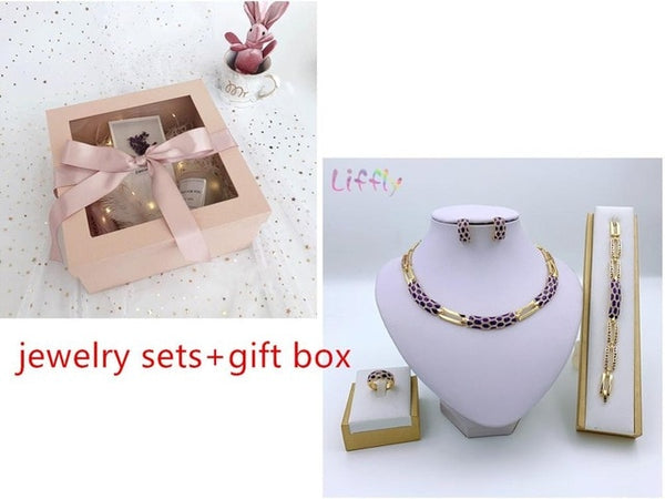 Liffly Women Dubai Jewelry Sets Luxury Bridal Nigerian Wedding African Beads Jewelry Set Costume New Design