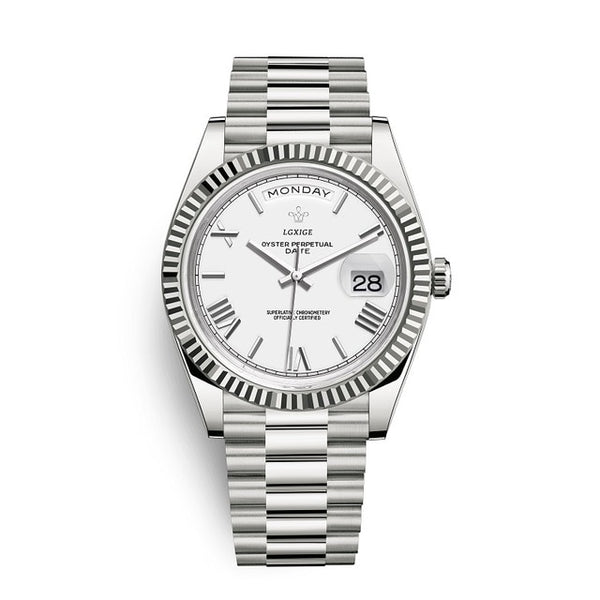 Men Watch top brand luxury 18K Gold Watch 40MM High Quality Stainless Steel Calendar genava male wristwatches rolexable watch