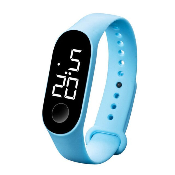 Moda feminina relógio esportivo à prova dwaterproof água led luminoso sensor eletrônico relógios pulseira casual relógio de pulso presente de ação de graças