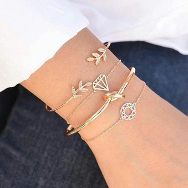 17IF boho friendship charm bracelets for women gold beads bracelet set charms women accessoires braclets jewelry gift sets