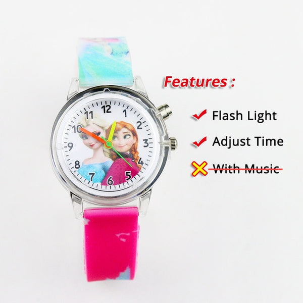 Colorful Flash Light Spiderman Kids Watches with music Boys  Children Watch Girls Kids Party Gift Clock Wrist relogio infantil