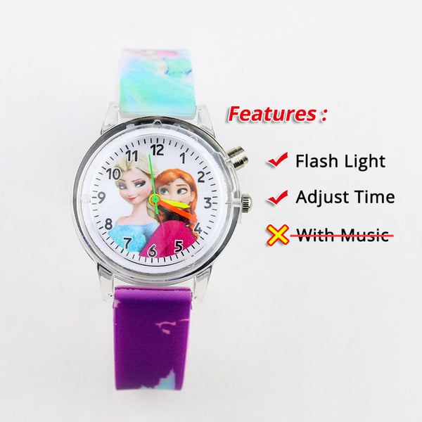 Colorful Flash Light Spiderman Kids Watches with music Boys  Children Watch Girls Kids Party Gift Clock Wrist relogio infantil