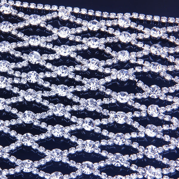 StoneFans Charming Rhinestone Face Mask Mouth Statement Trendy Crystal Dangle Club Mask Party Fashion Jewelry for Women