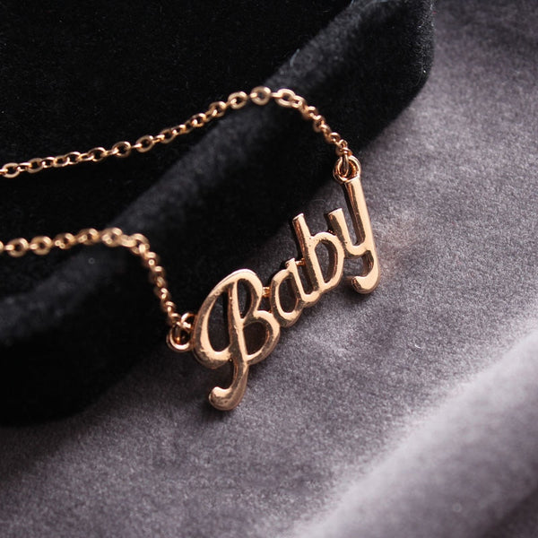 2019 All-match Baby  Pendant Necklace Female Long Simple Sweater Chain Clothes Accessories Chocker collier femme women