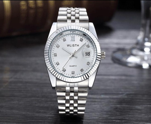 Top Brand Luxury Rolexable Watch Men Women Stainless Steel Quartz Watches Golden Style Male Wristwatches Casual Design reloj New