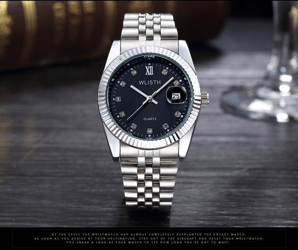 Top Brand Luxury Rolexable Watch Men Women Stainless Steel Quartz Watches Golden Style Male Wristwatches Casual Design reloj New