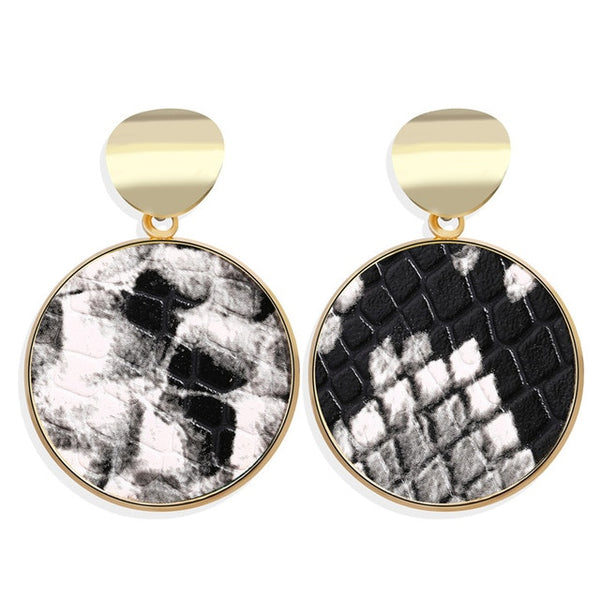 17KM New Vintage Earrings 2020 Geometric Shell Earrings For Women Girl BOHO Resin Drop Earrings Brincos Fashion Tortoise Jewelry