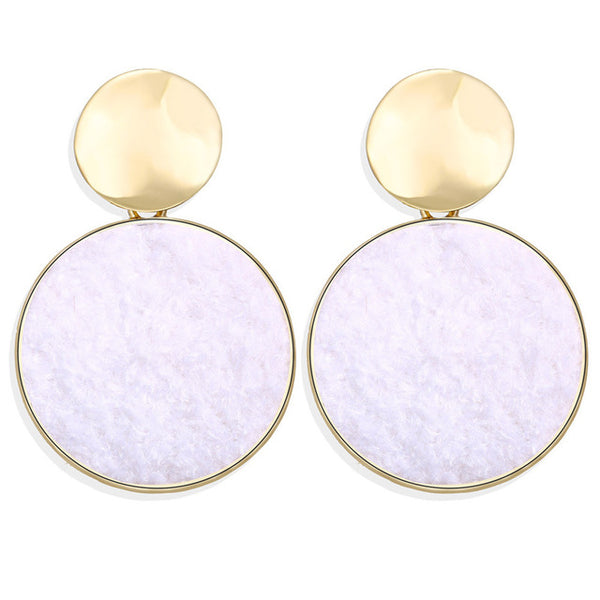17KM New Vintage Earrings 2020 Geometric Shell Earrings For Women Girl BOHO Resin Drop Earrings Brincos Fashion Tortoise Jewelry