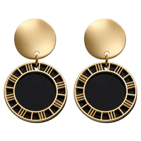 17KM New Vintage Earrings 2020 Geometric Shell Earrings For Women Girl BOHO Resin Drop Earrings Brincos Fashion Tortoise Jewelry