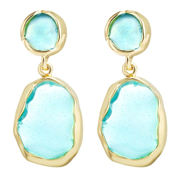 17KM New Vintage Earrings 2020 Geometric Shell Earrings For Women Girl BOHO Resin Drop Earrings Brincos Fashion Tortoise Jewelry