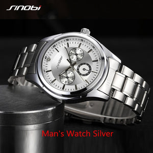 SINOBI Women Watch Elegant Brand Famous Luxury Silver Quartz Watches Ladies Steel Antique Geneva Wristwatches Relogio 2019 Gift