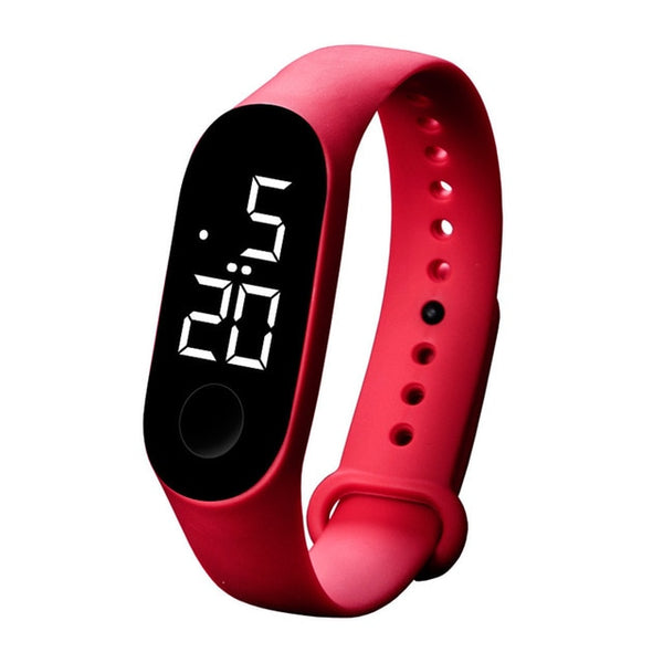 Moda feminina relógio esportivo à prova dwaterproof água led luminoso sensor eletrônico relógios pulseira casual relógio de pulso presente de ação de graças