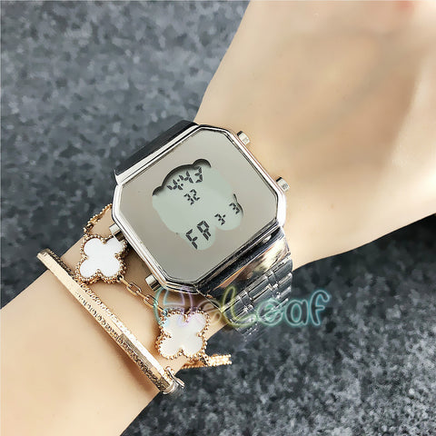 Fashion Silver Gold Simple bear Stainless Women Watch Quartz Wrist Watches Girls Famous Brand Female Clock reloj
