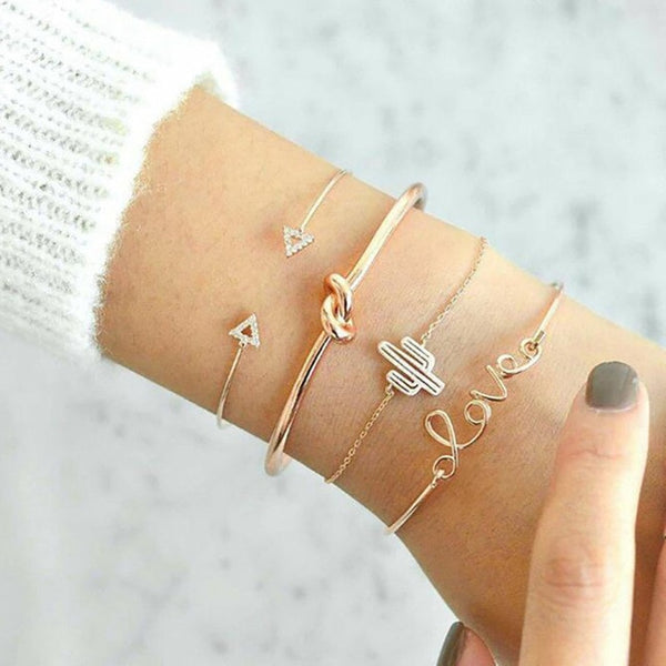 17IF boho friendship charm bracelets for women gold beads bracelet set charms women accessoires braclets jewelry gift sets