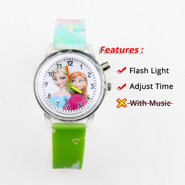 Colorful Flash Light Spiderman Kids Watches with music Boys  Children Watch Girls Kids Party Gift Clock Wrist relogio infantil