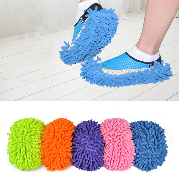 1/2pcs Multifunction Floor Dust Cleaning Slippers Shoe Lazy Mopping Shoes Mop Caps Home Clean Cover Wipe Shoes Cleaning Tool