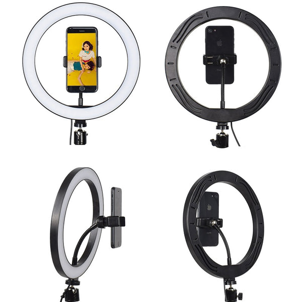 10.2 Inch 26CM Ring Light &Tripod Stand LED Camera Selfie Light Ring for iPhone Tripod and Phone Holder for Video Photography