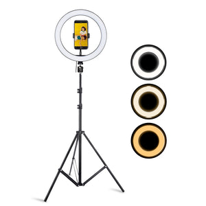 10.2 Inch 26CM Ring Light &Tripod Stand LED Camera Selfie Light Ring for iPhone Tripod and Phone Holder for Video Photography