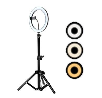 10.2 Inch 26CM Ring Light &Tripod Stand LED Camera Selfie Light Ring for iPhone Tripod and Phone Holder for Video Photography