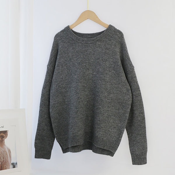 Aachoae Autumn Winter Women Knitted Turtleneck Cashmere Sweater 2020 Casual Basic Pullover Jumper Batwing Long Sleeve Loose Tops